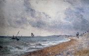 John Constable Hove Beach,withfishing boats oil on canvas